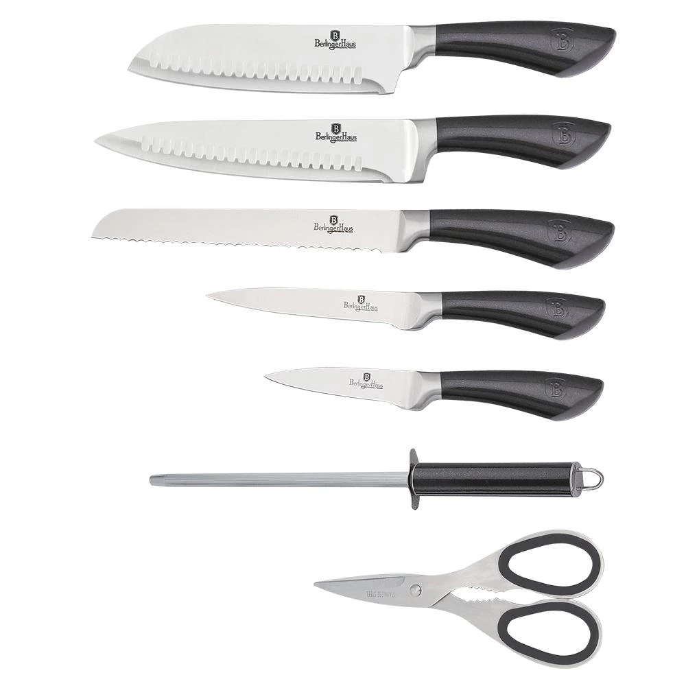 Buy π Berlinger Haus 8-Piece Knife Set w/ Acrylic Stand Carbon Collection π 4 Buy π Berlinger Haus 8-Piece Knife Set w/ Acrylic Stand Carbon Collection π - Image 2