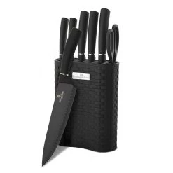 Best Sale 🎉 Berlinger Haus 7-Piece Knife Set w/ Stand Black Collection 🧨