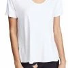 Wholesale 👏 Terez 👩 women Short Sleeve Slash Tee in White ⭐