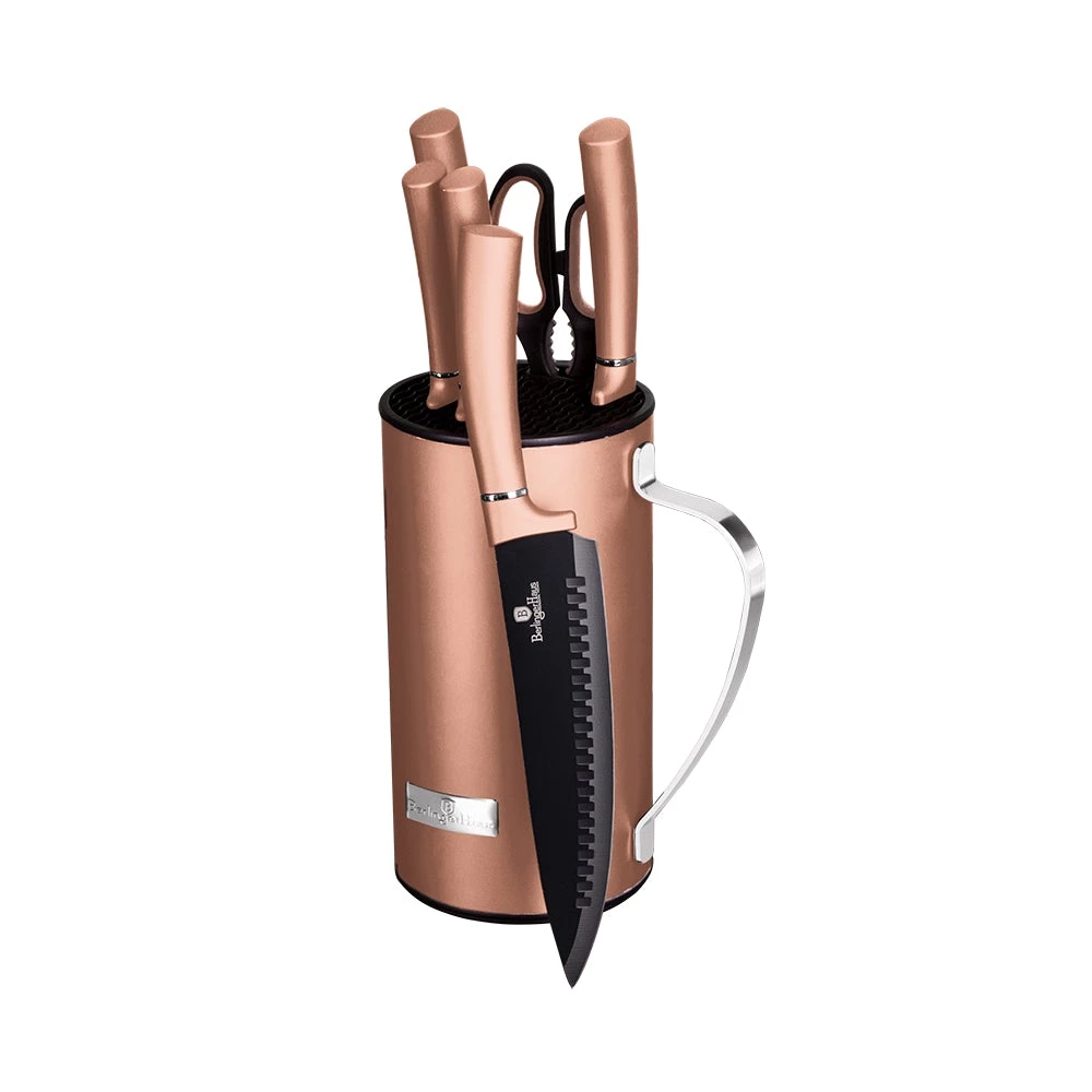Cheapest π Berlinger Haus 7-Piece Knife Set with Mobile Stand Rose Gold Collection π 3 Cheapest π Berlinger Haus 7-Piece Knife Set with Mobile Stand Rose Gold Collection π
