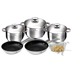 Budget π Berlinger Haus 9-Piece Stainless Steel Cookware Set Blauman Collection π₯