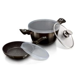 Brand new π― Berlinger Haus 5-Piece Cookware Set Black Collection π₯