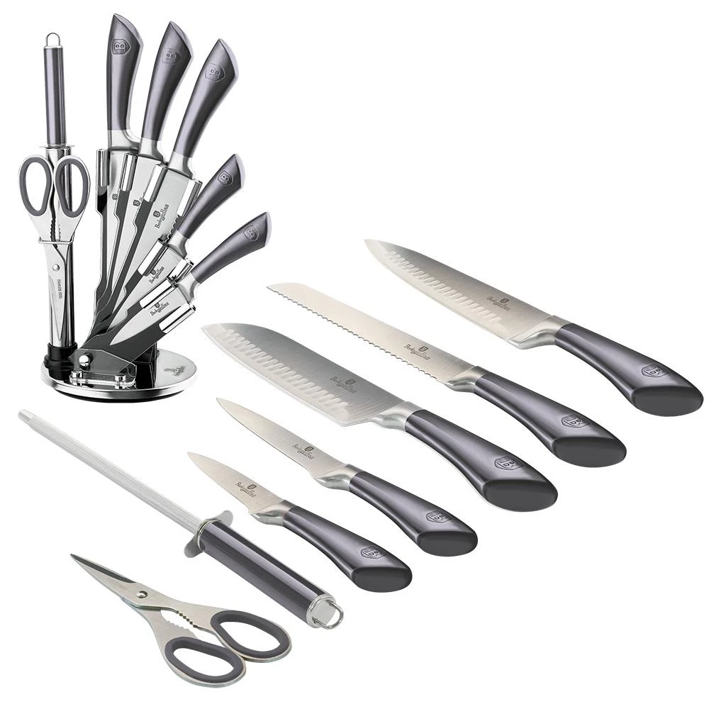 Buy π Berlinger Haus 8-Piece Knife Set w/ Acrylic Stand Carbon Collection π 5 Buy π Berlinger Haus 8-Piece Knife Set w/ Acrylic Stand Carbon Collection π - Image 3