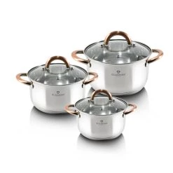 Best Pirce 😍 Berlinger Haus 6-Piece Stainless Steel Cookware Set Blauman Collection ⭐