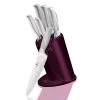New 👏 Berlinger Haus 6-Piece Knife Set w/ Stainless Steel Stand Kikoza Purple Collection 🔥