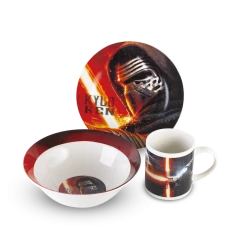 Buy 🥰 Berlinger Haus 3-Piece Children Breakfast Porcelain Set Star Wars Kylo Ren 🛒