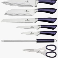 Wholesale 🎉 Berlinger Haus 8-Piece Knife Set w/ Acrylic Stand Purple Collection 🔔