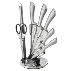 Promo π Berlinger Haus 8-Piece Knife Set w/ Acrylic Stand Steel Collection π―