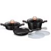 Discount 🥰 Berlinger Haus 7-Piece Cookware Set Black Rose Collection 🧨