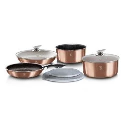 Wholesale π Berlinger Haus 9-Pieces Cookware Set w/ Detached Ergonomic Handle Rose Gold Collection β€οΈ