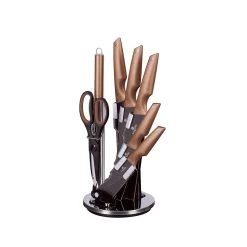 Discount βοΈ Berlinger Haus 8-Piece Knife Set w/ Acrylic Stand Rose Gold Collection π―
