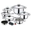 Hot Sale ⭐ Berlinger Haus 17-Piece Wide edge Stainless Steel Cookware Set 🥰