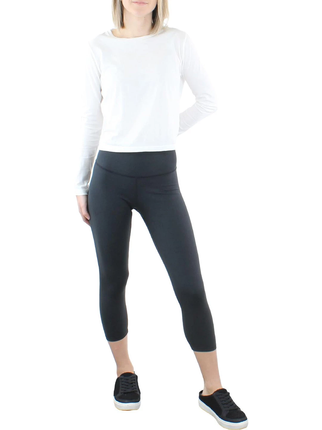 Hot Sale β Terez π© Womens Capri Solid Leggings π 3 Hot Sale β Terez π© Womens Capri Solid Leggings π