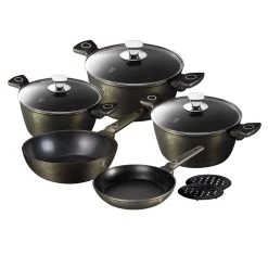 Hot Sale 🥰 Berlinger Haus 10-Piece Kitchen Cookware Set Crystal Collection ✔️
