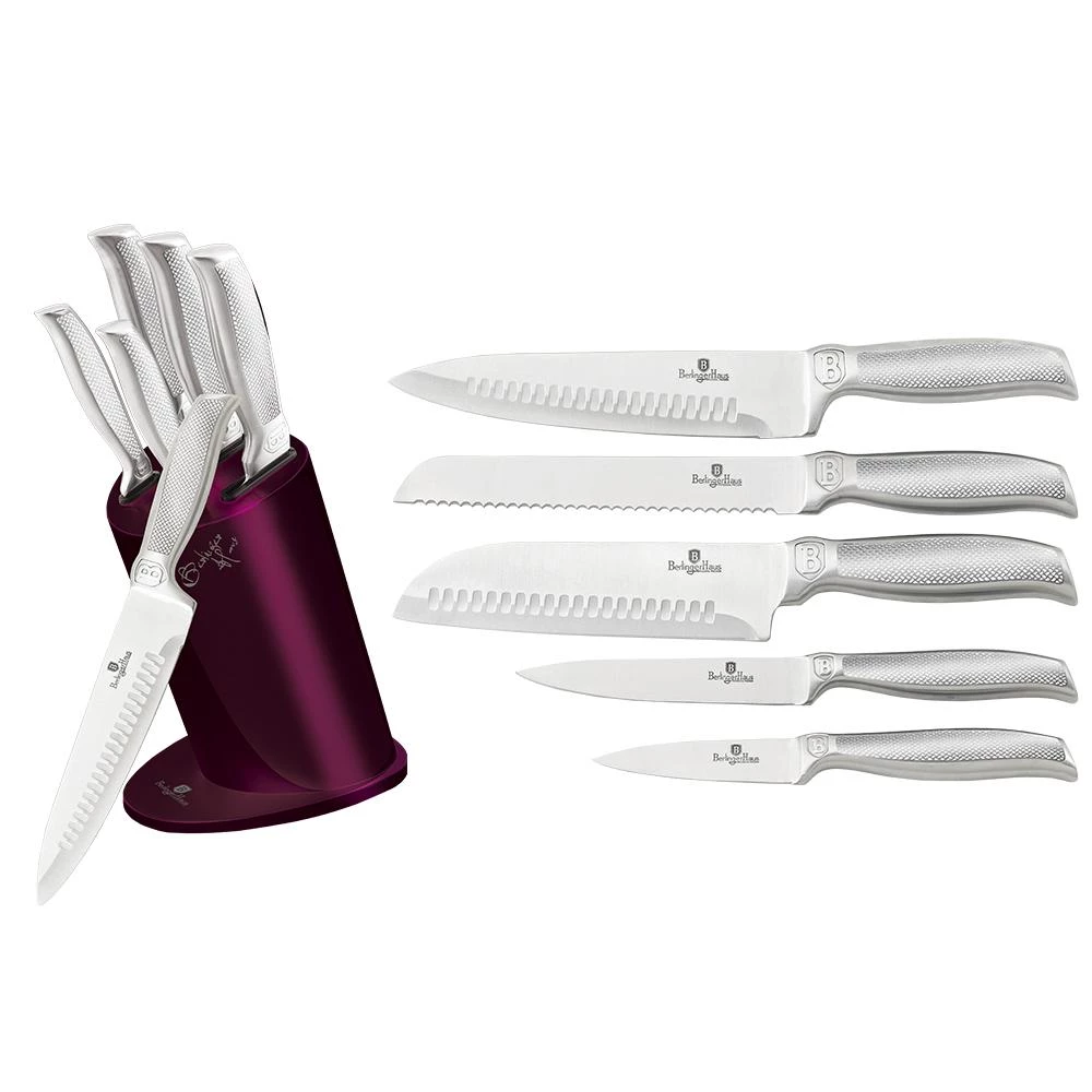 New π Berlinger Haus 6-Piece Knife Set w/ Stainless Steel Stand Kikoza Purple Collection π₯ 4 New π Berlinger Haus 6-Piece Knife Set w/ Stainless Steel Stand Kikoza Purple Collection π₯ - Image 2