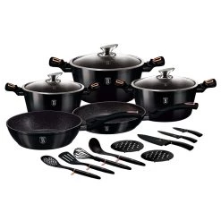 Budget 👏 Berlinger Haus 17-Piece Kitchen Cookware Set ✔️