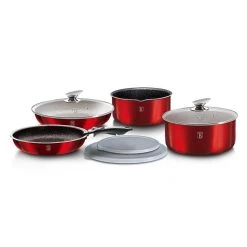 Top 10 😀 Berlinger Haus 9-Pieces Cookware Set w/ Detached Ergonomic Handle Burgundy Collection 😉