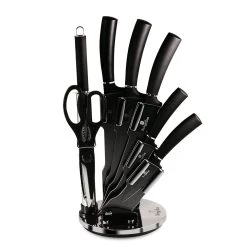 Best deal ✨ Berlinger Haus 8-Piece Knife Set w/ Acrylic Stand Black Collection 🌟