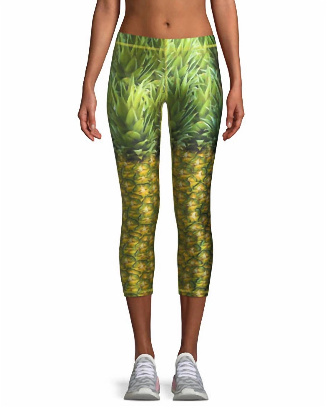 Brand new π Terez π© women Pineapple Capri Leggings in Green & Yellow π 3 Brand new π Terez π© women Pineapple Capri Leggings in Green & Yellow π