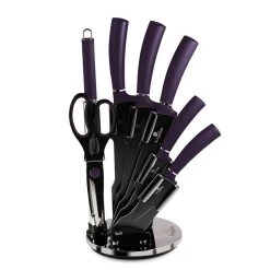 Brand new 👏 Berlinger Haus 8-Piece Knife Set w/ Acrylic Stand Purple Collection 👍