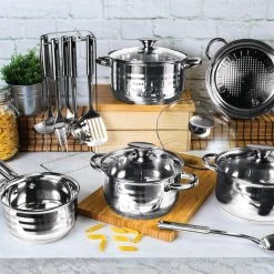 Best Pirce 🤩 Berlinger Haus 17-Piece Jumbo Stainless Steel Cookware Set Blauman Collection ❤️ -Oliver Peoples Sales eda1b71727084787b434ce7d023caea4 1080x