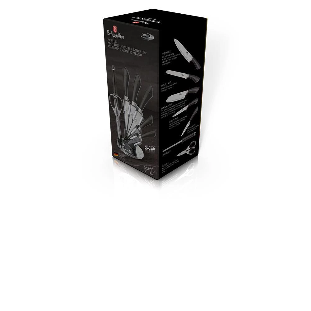 Buy π Berlinger Haus 8-Piece Knife Set w/ Acrylic Stand Carbon Collection π 7 Buy π Berlinger Haus 8-Piece Knife Set w/ Acrylic Stand Carbon Collection π - Image 5